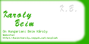 karoly beim business card
